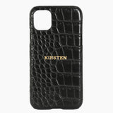 Phone Case Black Croc Hot Stamped