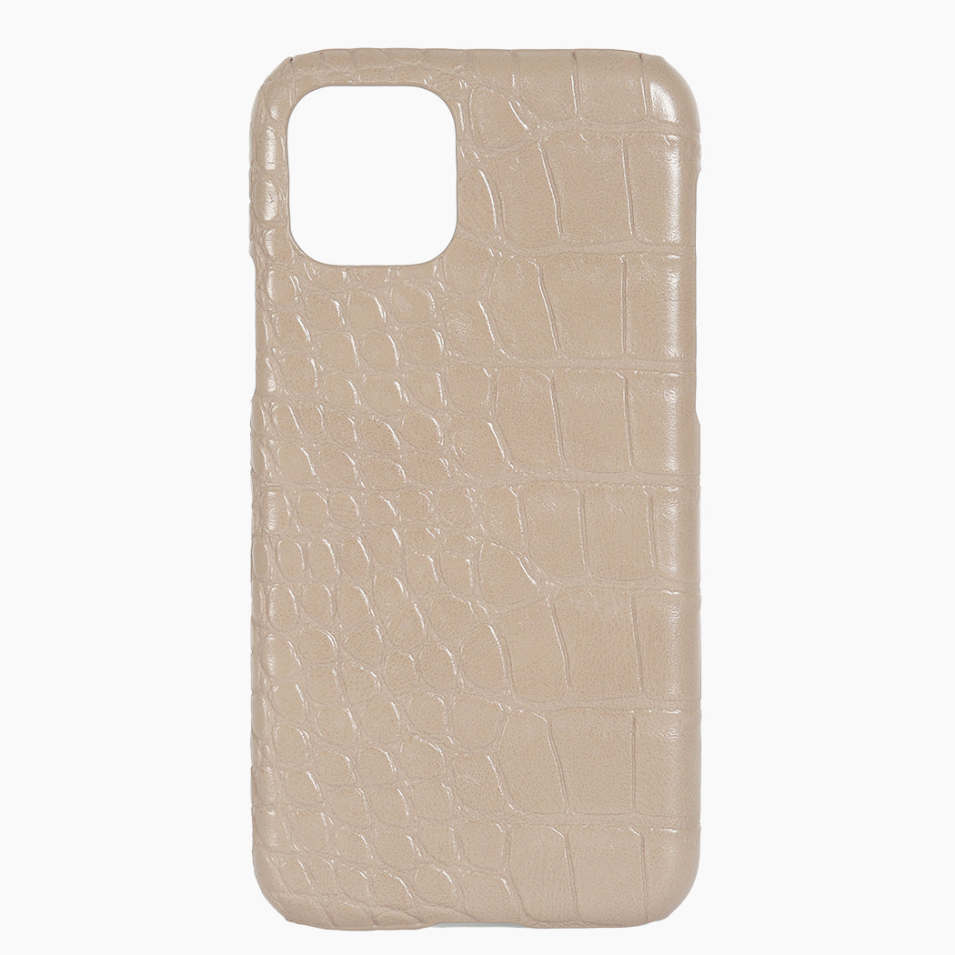 Phone Case Taupe Croc Hot Stamped