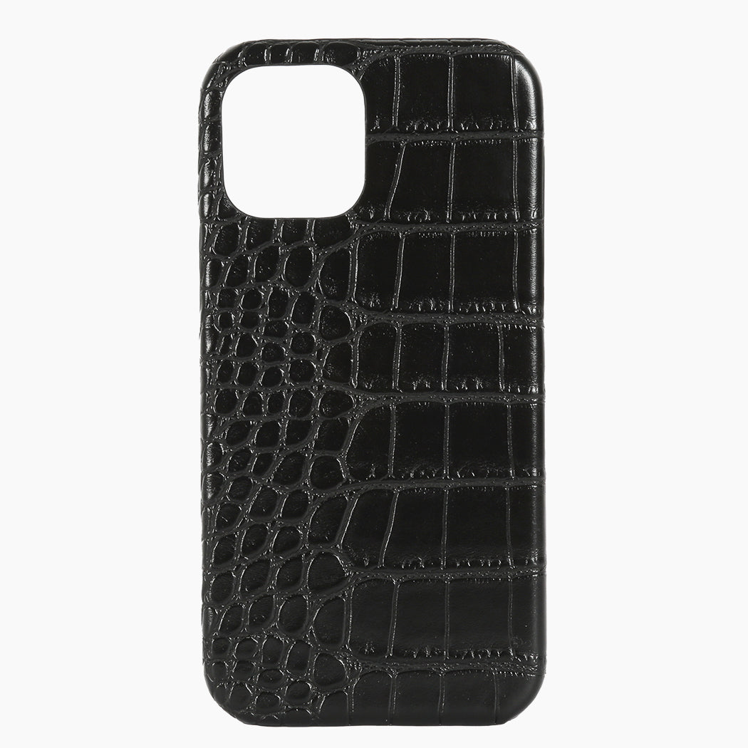 Phone Case Black Croc Hot Stamped
