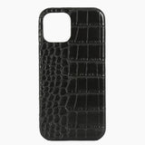 Phone Case Black Croc Hot Stamped