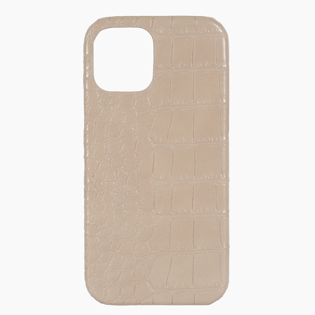 Phone Case Taupe Croc Hot Stamped