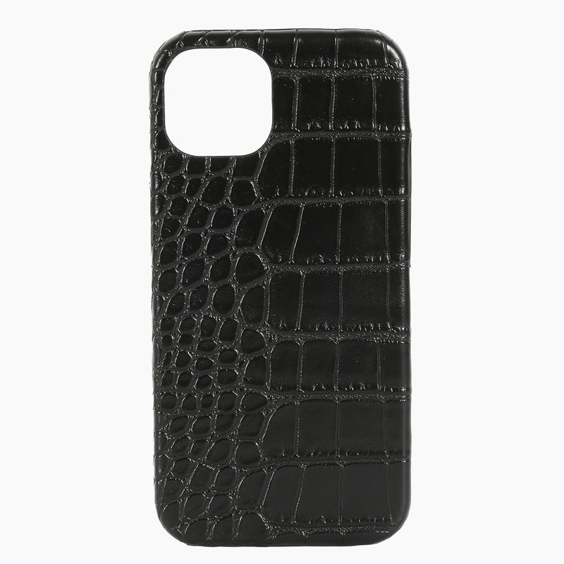 Phone Case Black Croc Hot Stamped