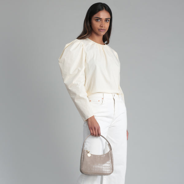 Mini Marlo - Taupe Croc