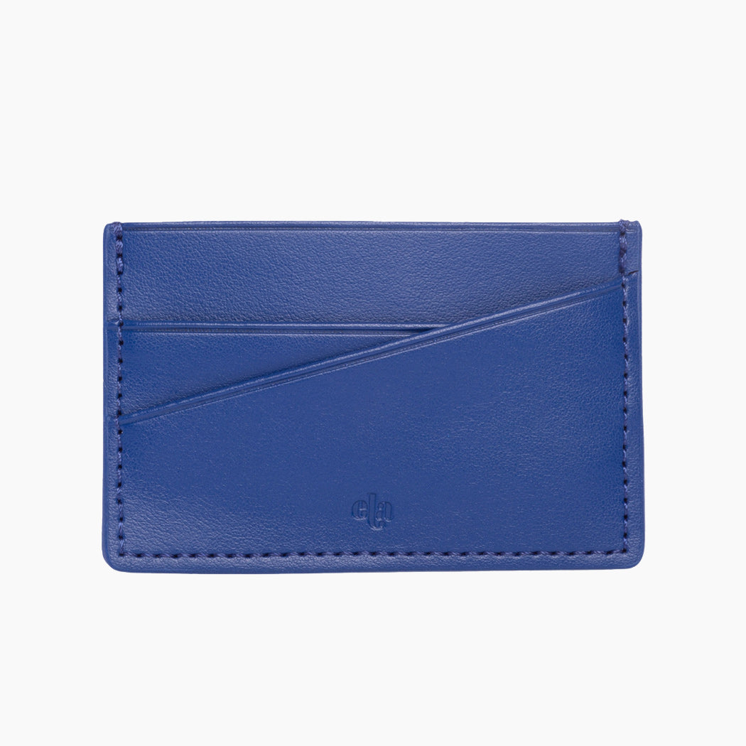 Apple Leather Card Holder - Cobalt