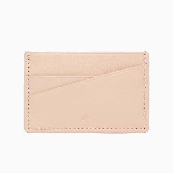 Apple Leather Card Holder - Nude