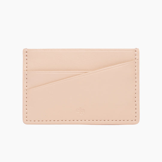 Apple Leather Card Holder - Nude
