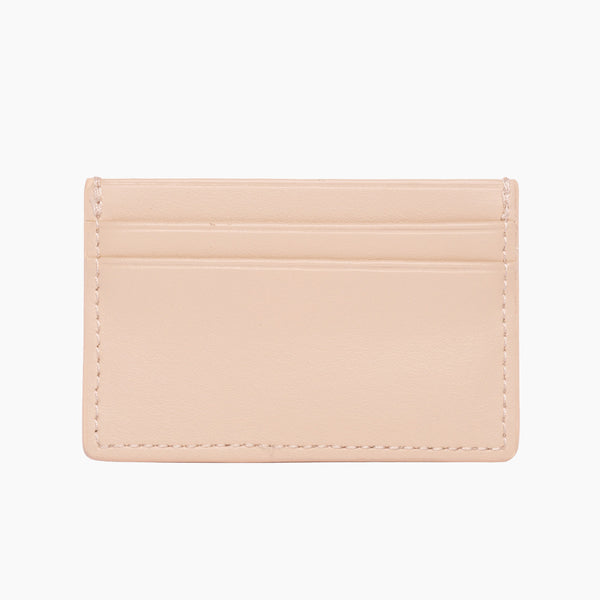 Apple Leather Card Holder - Nude