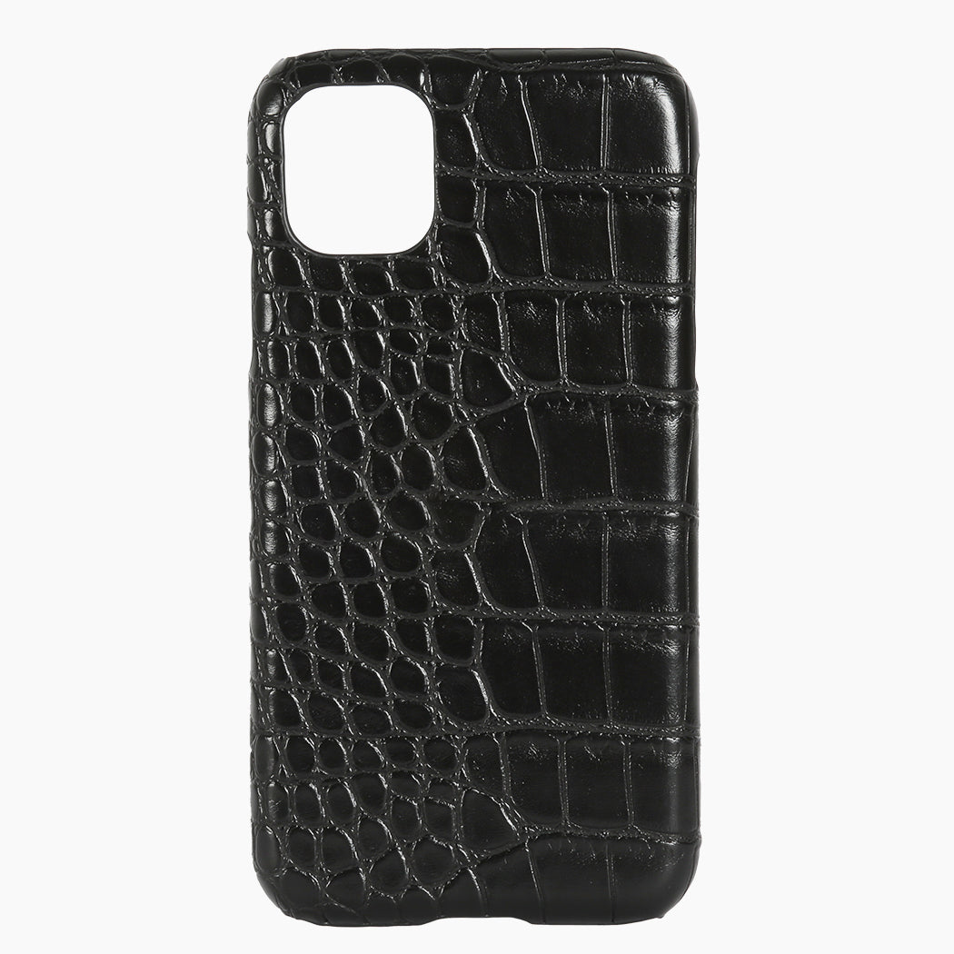 Phone Case Black Croc Hot Stamped