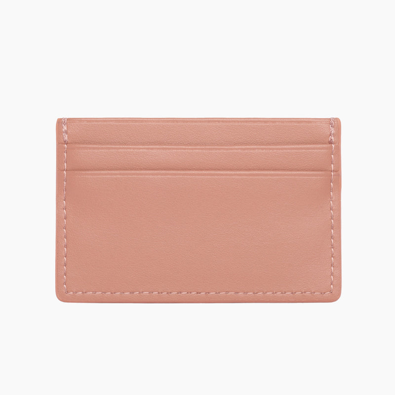 Apple Leather Card Holder - Rose