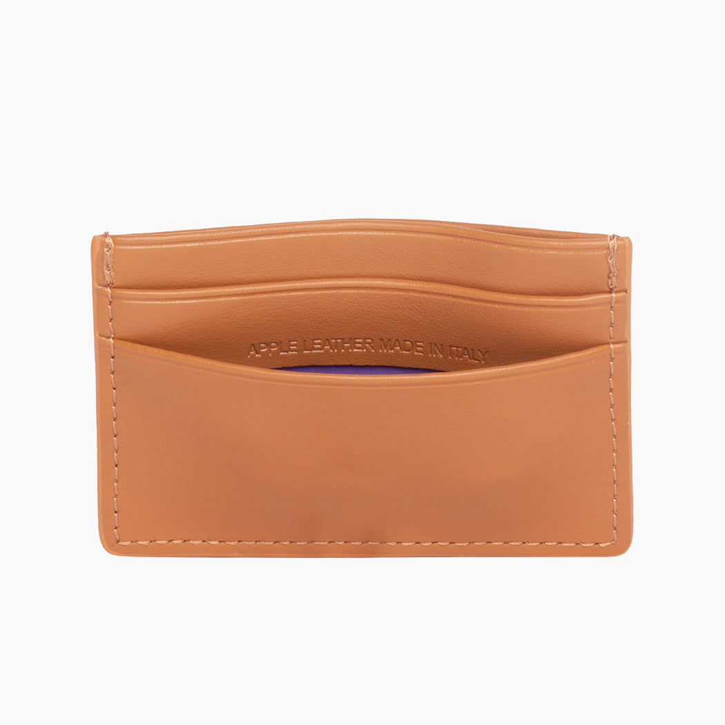 Apple Leather Card Holder - Tan