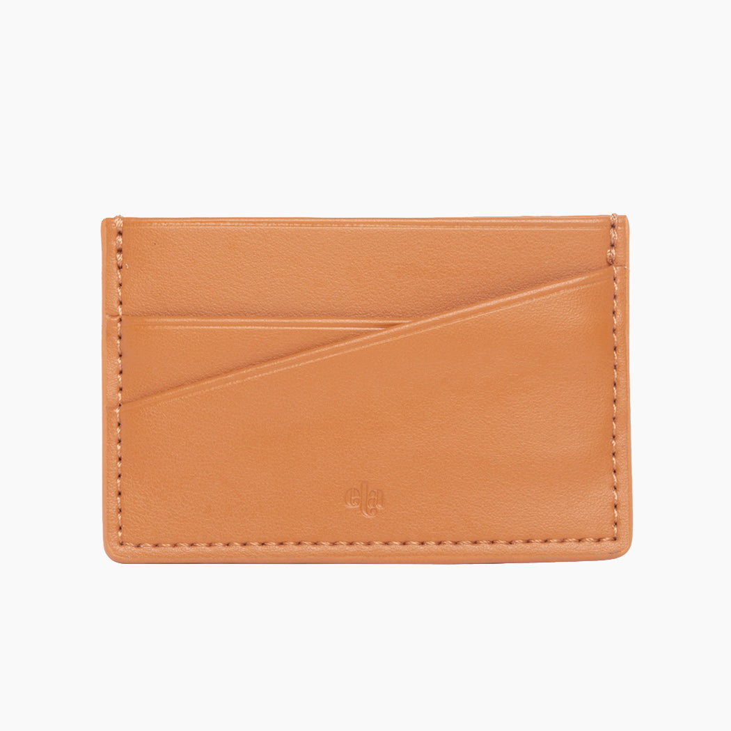 Apple Leather Card Holder - Tan