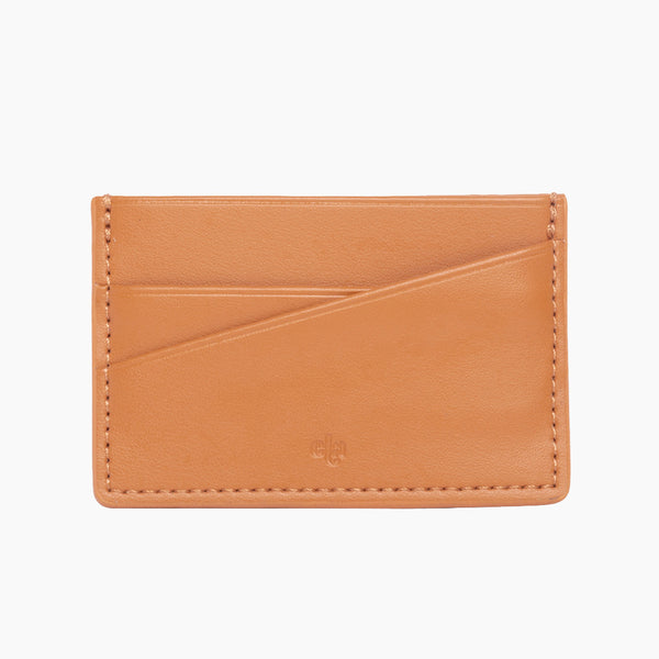 Apple Leather Card Holder - Tan