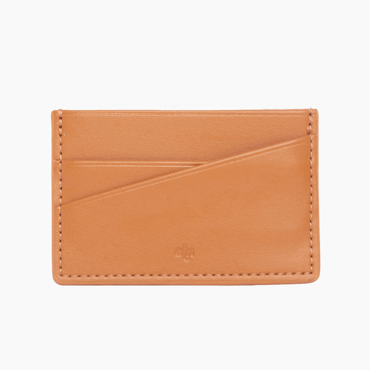 Apple Leather Card Holder - Tan