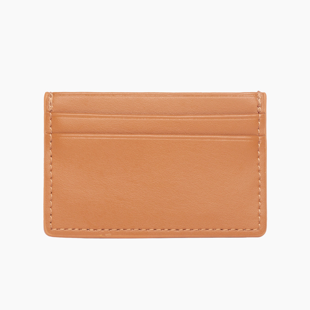 Apple Leather Card Holder - Tan