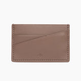 Apple Leather Card Holder - Taupe