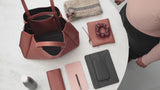 Large Tote – Black Croc Effect