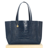 Large Tote – Navy Croc Effect