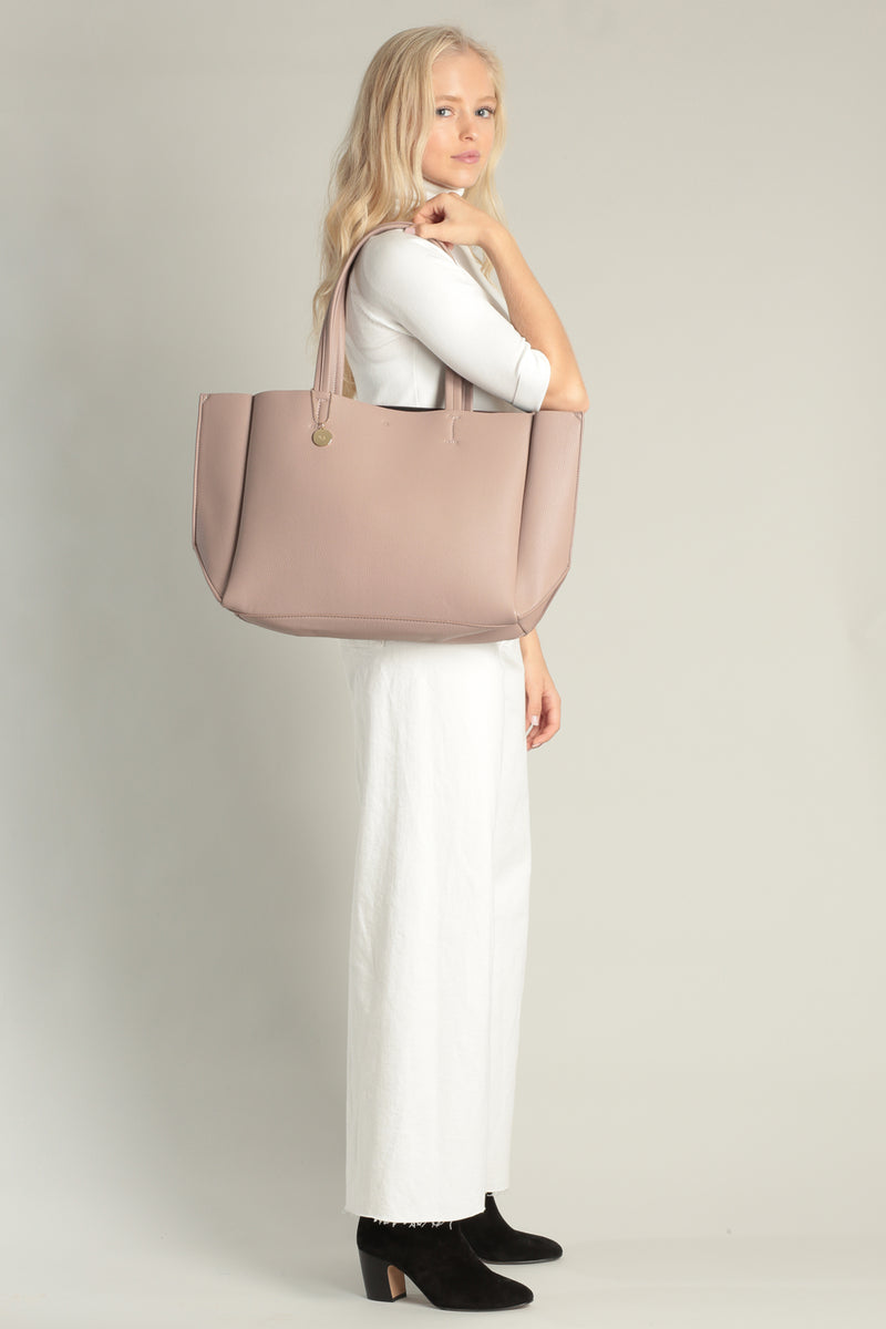 Large Tote - Dusty Rose Pebble