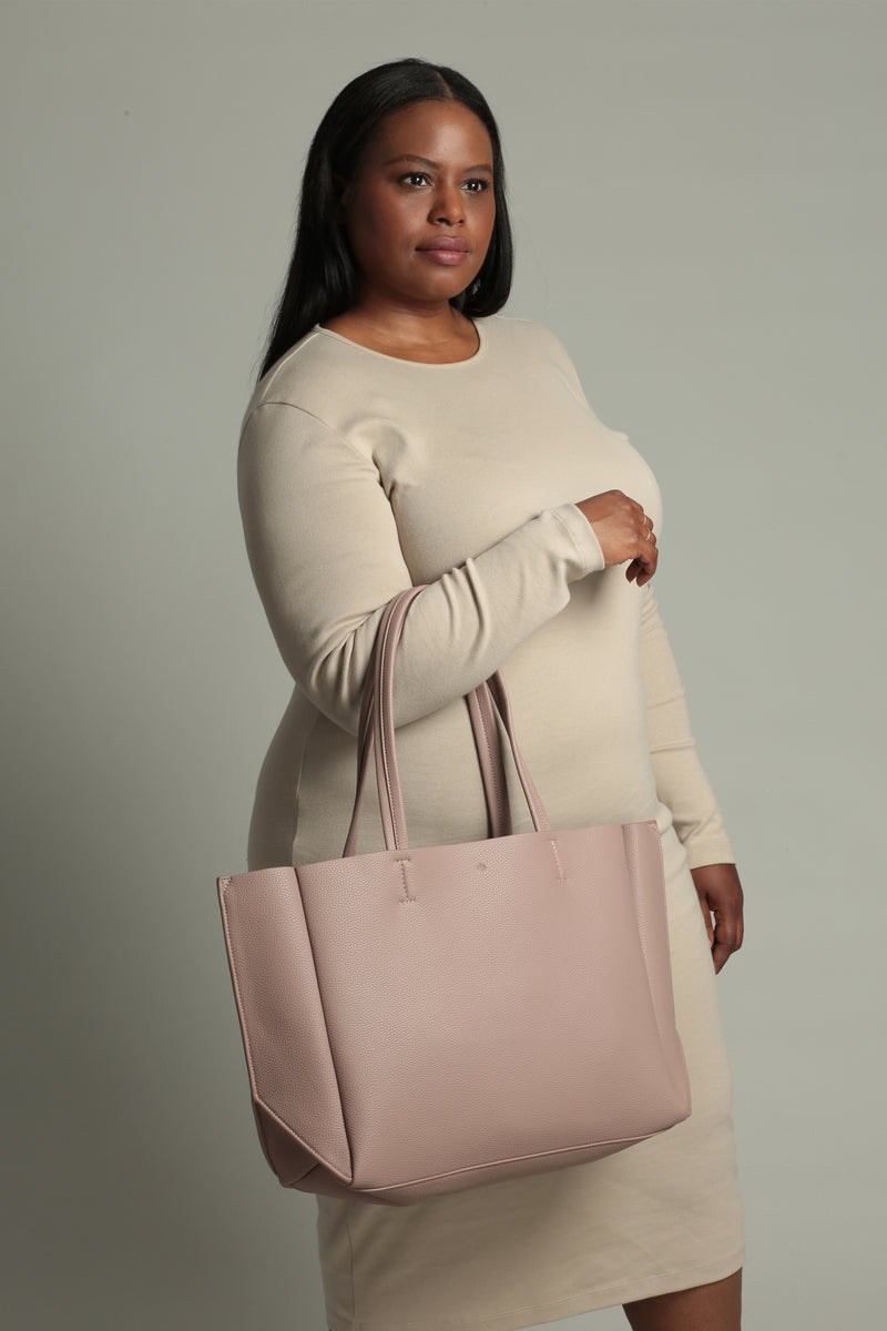 Large Tote - Dusty Rose Pebble