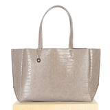 Large Tote - Taupe Croc