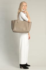 Large Tote - Taupe Pebble