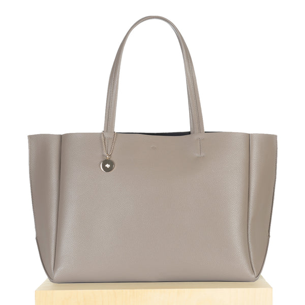 Large Tote - Taupe Pebble