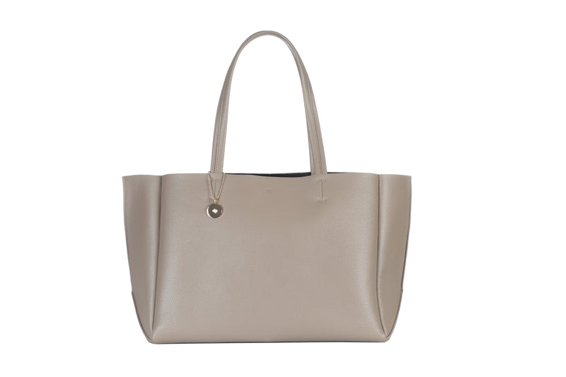 Large Tote - Taupe Pebble