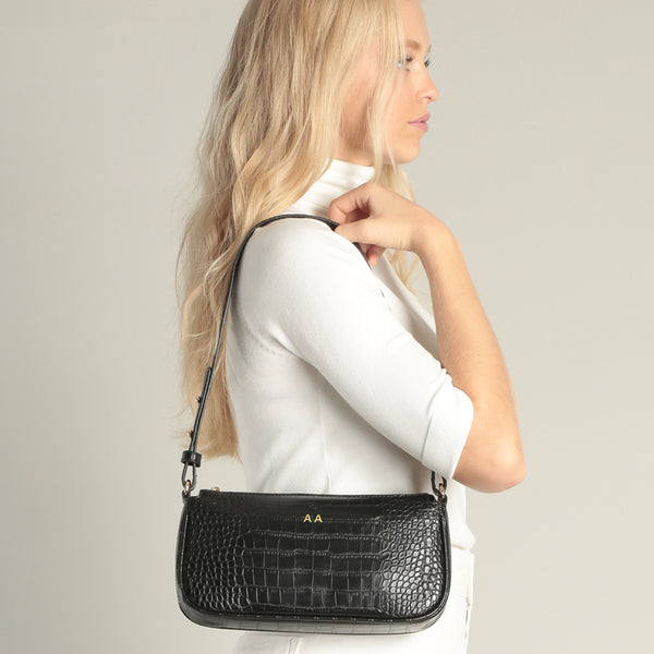 Baguette – Black Croc Effect