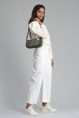 Baguette - Khaki Croc Effect