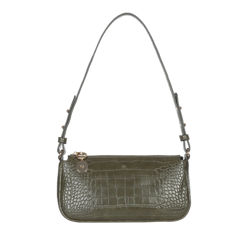 Baguette - Khaki Croc Effect
