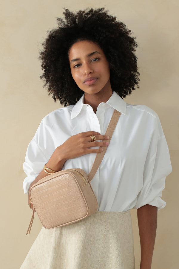 Belt Bag – Rose Croc Effect