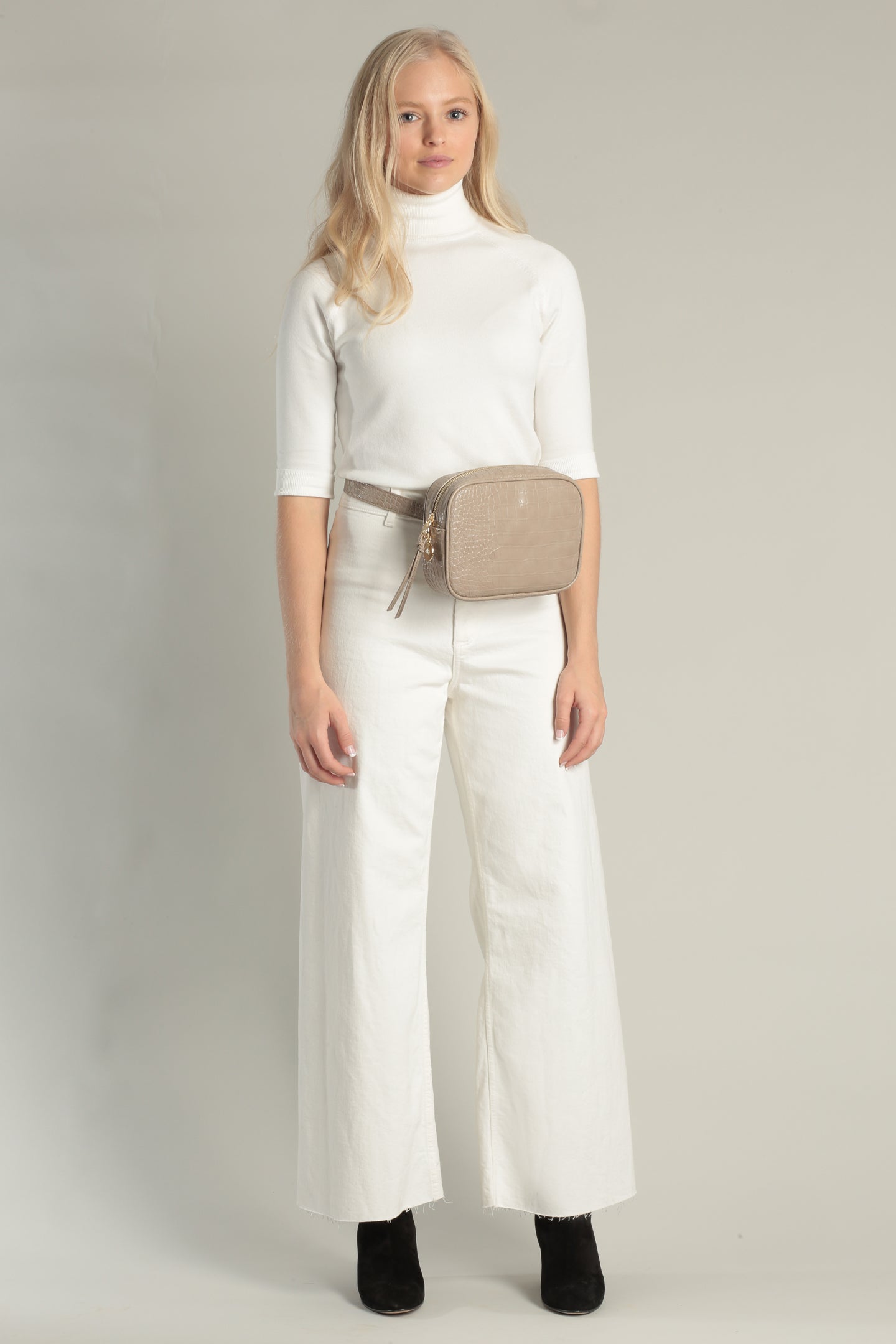 Belt Bag – Taupe Croc