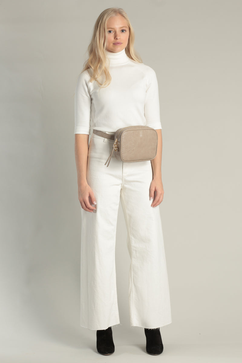 Belt Bag – Taupe Croc