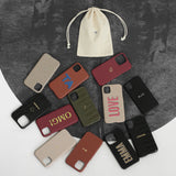 Phone Case Taupe Croc Hot Stamped