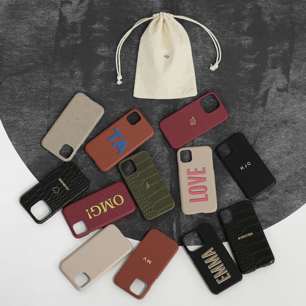 Phone Case Taupe Croc Hot Stamped