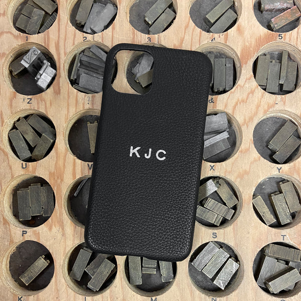Phone Case Black Pebble Hot Stamped