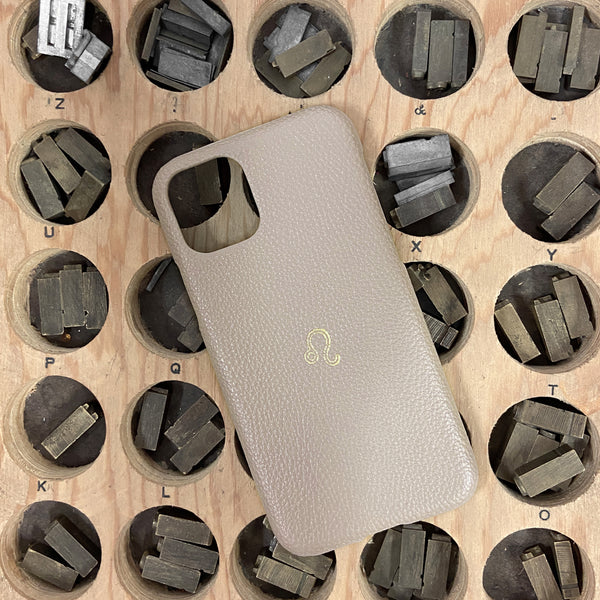 Phone Case Taupe Pebble Hot Stamped