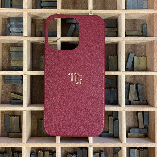 Phone Case Wine Pebble Hot Stamped