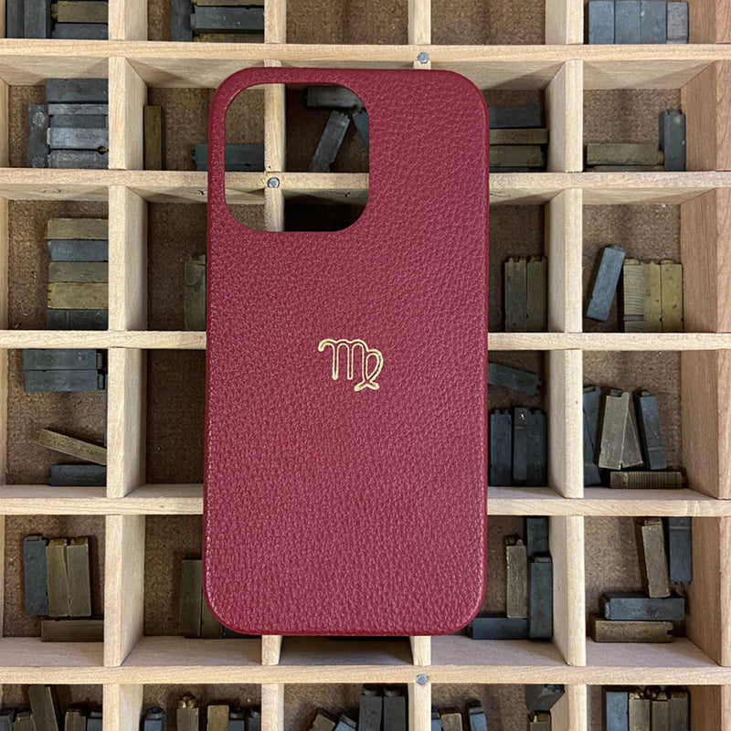 Phone Case Wine Pebble Hot Stamped