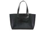 Large Tote – Black Croc Effect