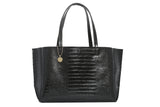 Large Tote – Black Croc Effect