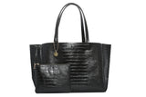 Large Tote – Black Croc Effect