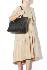 Large Tote – Black Pebble