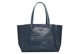 Large Tote – Navy Croc Effect