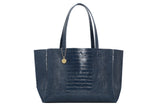 Large Tote – Navy Croc Effect