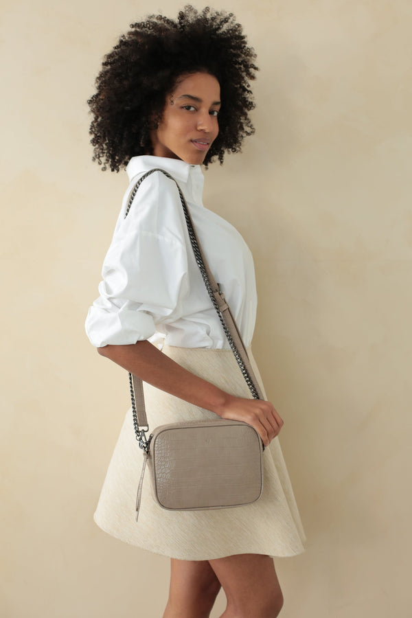 Mini Muse Bag - Stone Croc