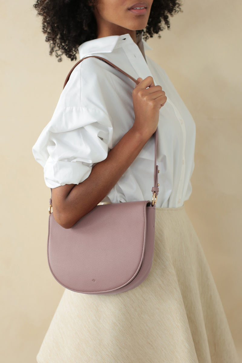 Mini Saddle Bag - Mauve Pebble