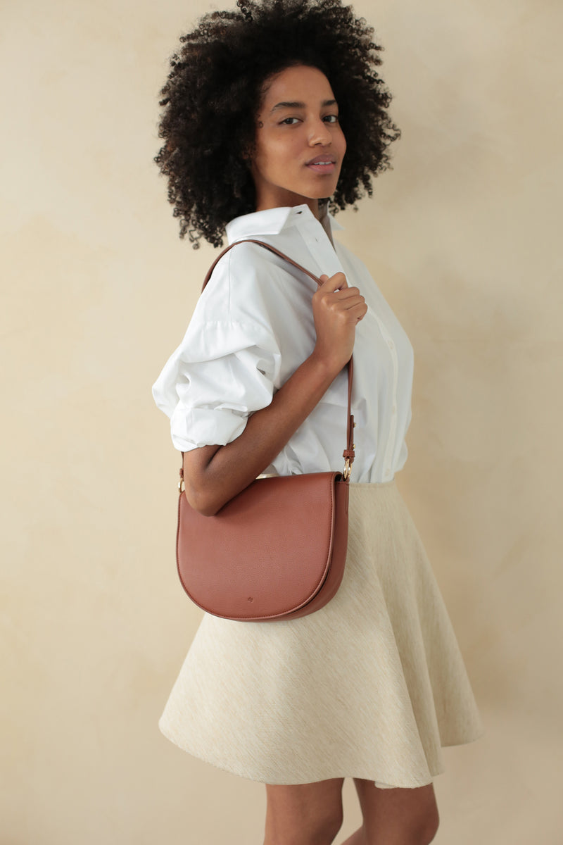 Mini Saddle Bag - Walnut Pebble