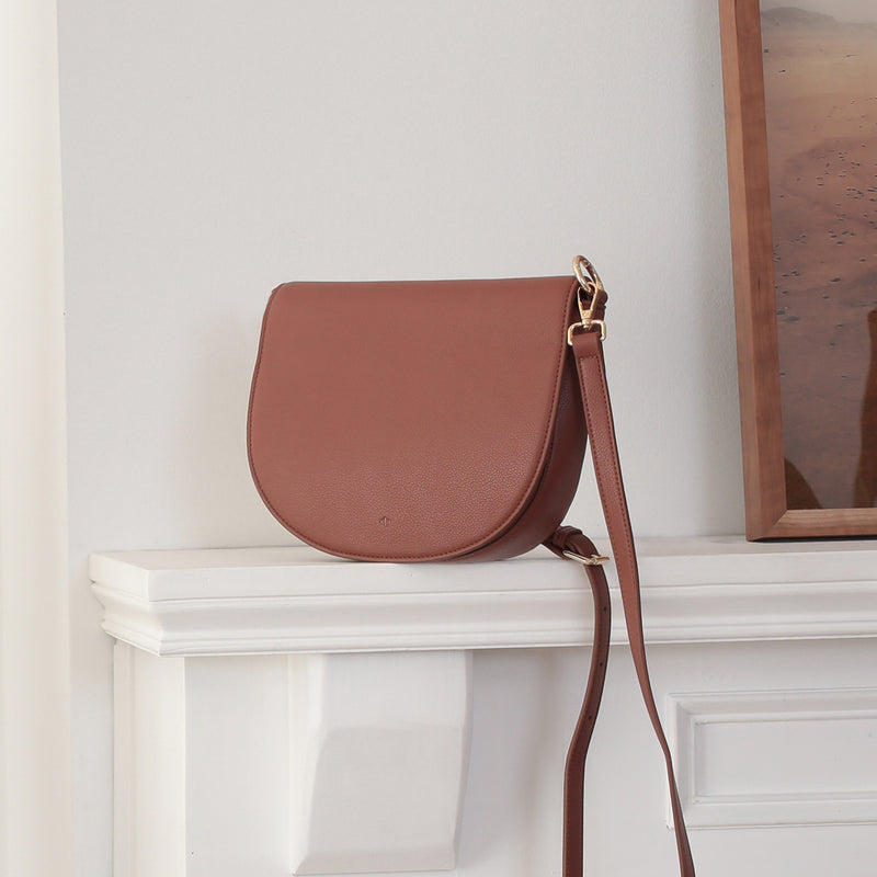 Mini Saddle Bag - Walnut Pebble