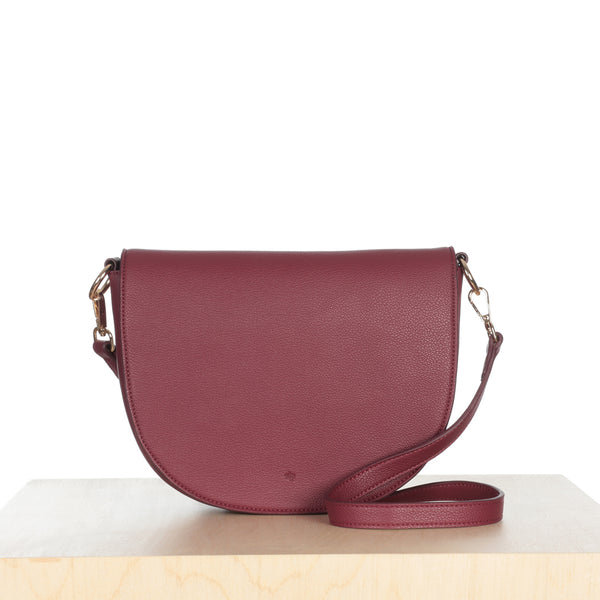 Mini Saddle Bag - Wine Pebble